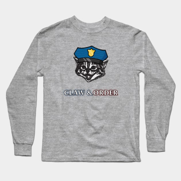 Law and order cat Long Sleeve T-Shirt by AJDP23